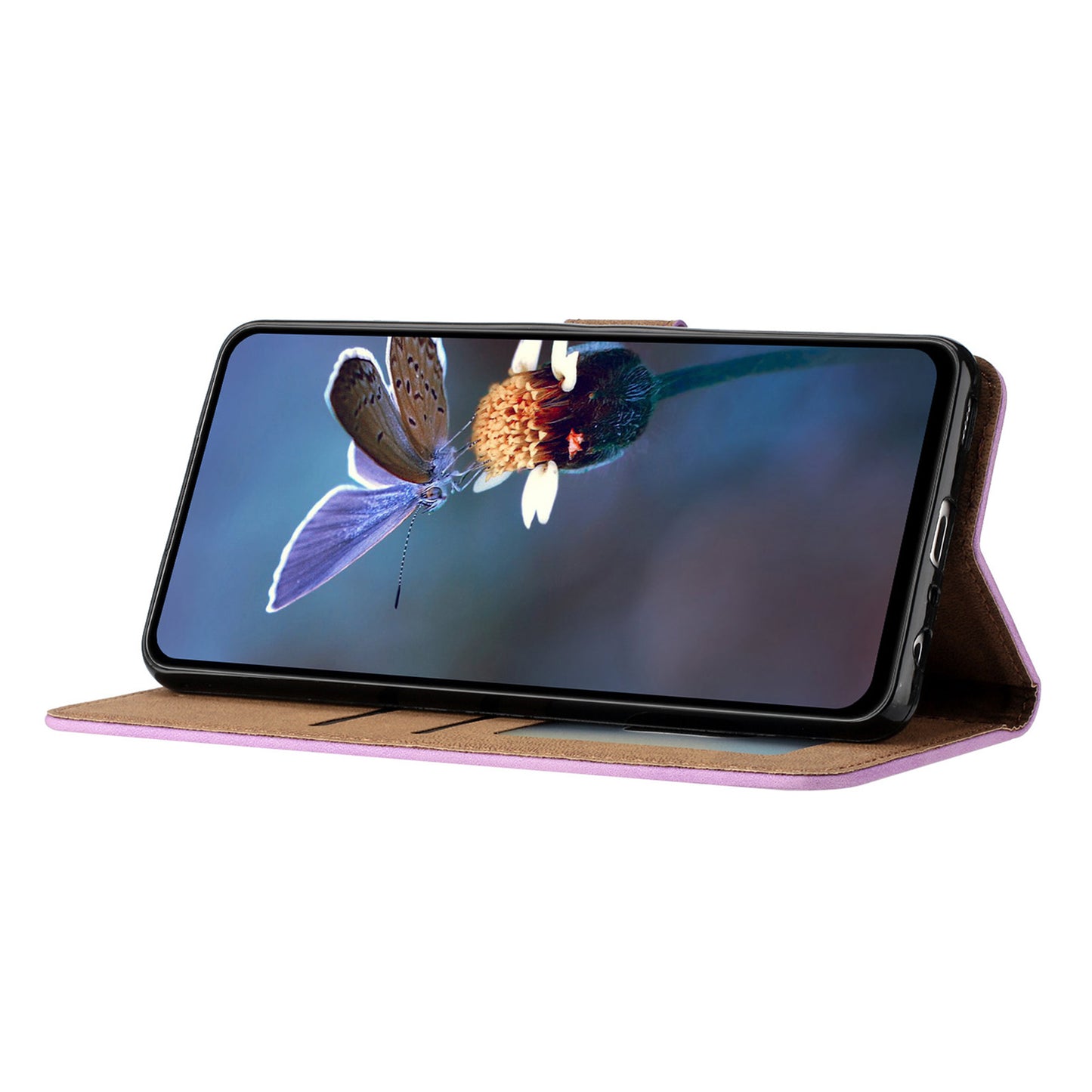 Stand Case for Samsung Galaxy A33 5G Butterfly Imprinted Wallet Splash Proof PU Leather Cover