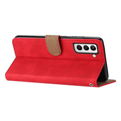 For Samsung Galaxy S22 5G Stand Wallet Case, Butterfly Imprinted Splash Proof PU Leather Cover