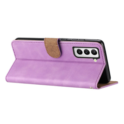 For Samsung Galaxy S22 5G Stand Wallet Case, Butterfly Imprinted Splash Proof PU Leather Cover