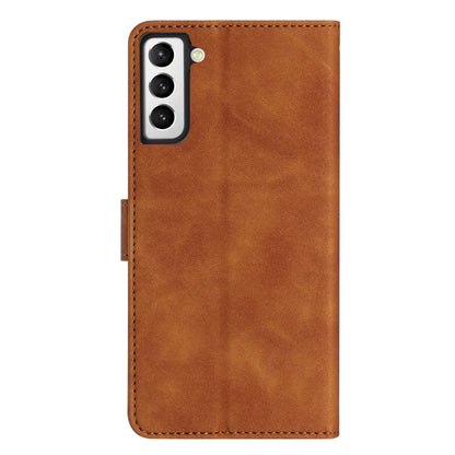 For Samsung Galaxy S22+ 5G Stand Wallet Folio Flip Case Butterfly Imprinted Splash Proof Leather Cover