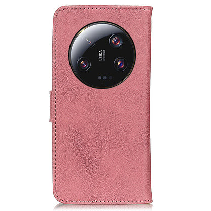 KHAZNEH PU Leather Case for Xiaomi 13 Ultra , Cowhide Texture Wallet Stand Phone Cover