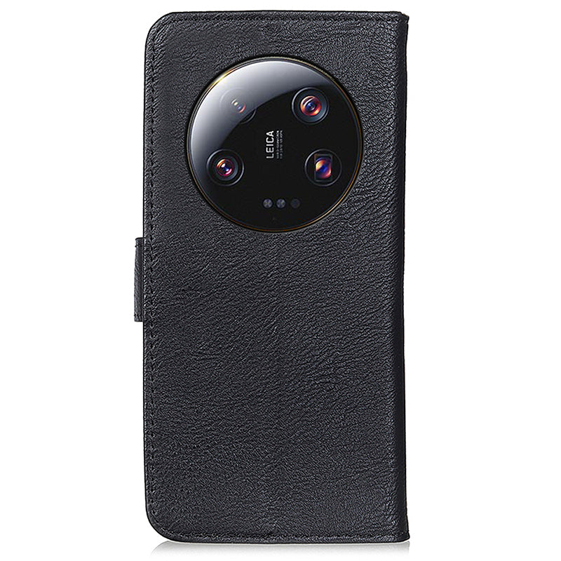 KHAZNEH PU Leather Case for Xiaomi 13 Ultra , Cowhide Texture Wallet Stand Phone Cover