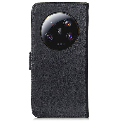 KHAZNEH PU Leather Case for Xiaomi 13 Ultra , Cowhide Texture Wallet Stand Phone Cover