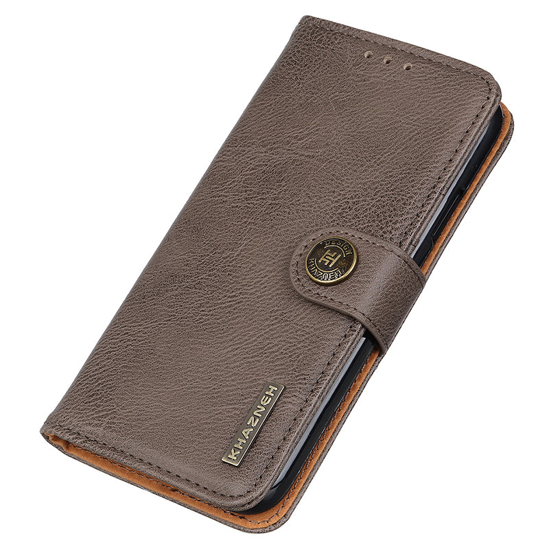 KHAZNEH PU Leather Case for Xiaomi 13 Ultra , Cowhide Texture Wallet Stand Phone Cover