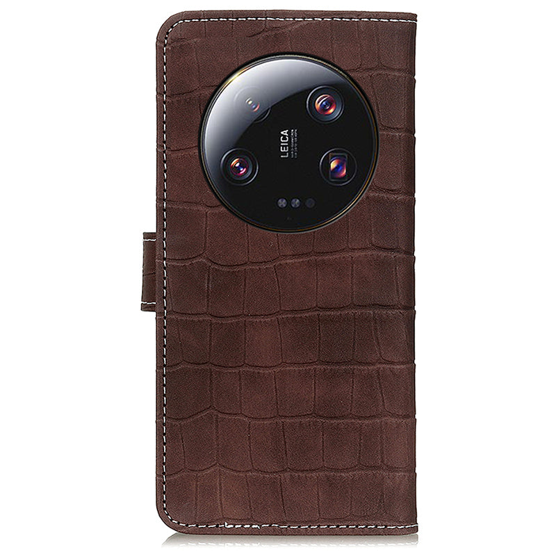 For Xiaomi 13 Ultra Anti-Scratch Phone Case Crocodile Texture Soft Leather Wallet Stand Phone Cover