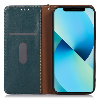 KHAZNEH For Xiaomi 13 Ultra Mobile Phone Cover RFID Blocking Genuine Cowhide Leather Stand Wallet Case