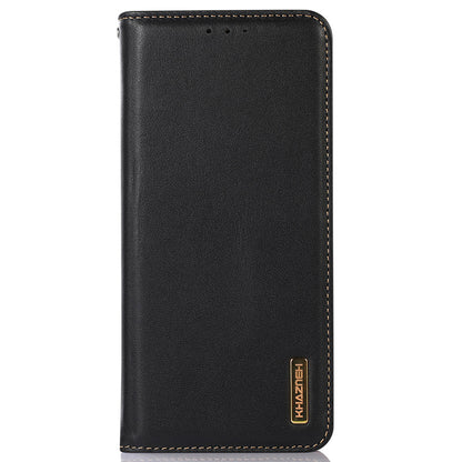 KHAZNEH For Xiaomi 13 Ultra Mobile Phone Cover RFID Blocking Genuine Cowhide Leather Stand Wallet Case