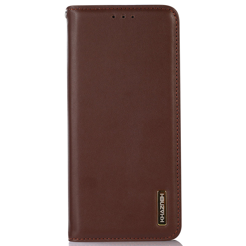 KHAZNEH For Xiaomi 13 Ultra Mobile Phone Cover RFID Blocking Genuine Cowhide Leather Stand Wallet Case