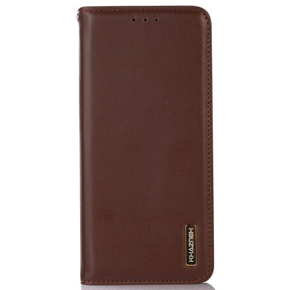 KHAZNEH For Xiaomi 13 Ultra Mobile Phone Cover RFID Blocking Genuine Cowhide Leather Stand Wallet Case