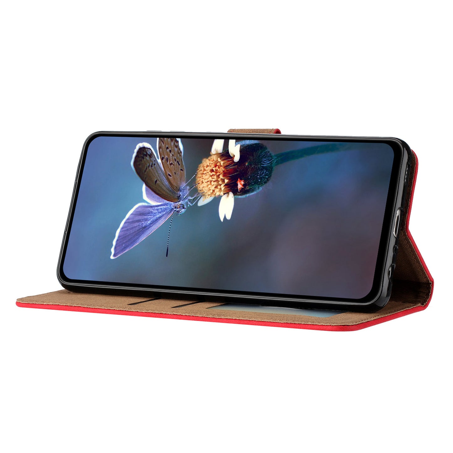 Stand Case for Samsung Galaxy M23 5G / F23 5G Butterfly Imprinted Anti-fingerprint Wallet Leather Cover