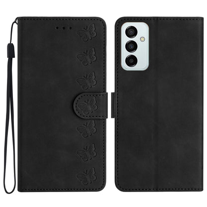 Protective Cover for Samsung Galaxy M52 5G Stand Phone Shell Butterfly Imprinted Wallet Leather Case