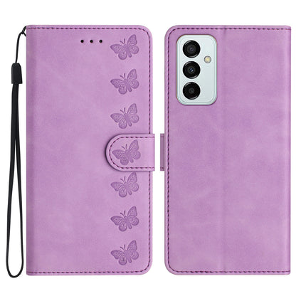 Protective Cover for Samsung Galaxy M52 5G Stand Phone Shell Butterfly Imprinted Wallet Leather Case
