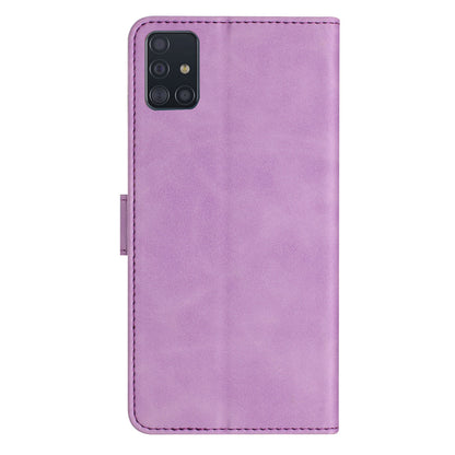 For Samsung Galaxy A51 4G SM-A515 PU Leather Wallet Case Butterfly Imprinted Phone Stand Cover