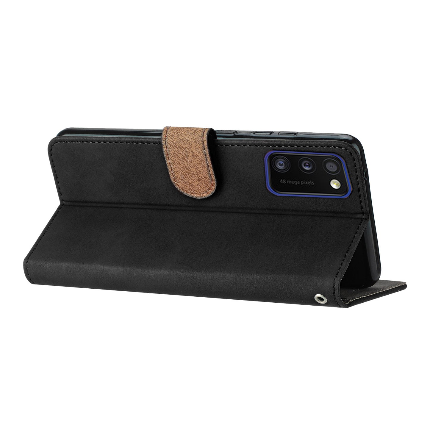 Leather Case for Samsung Galaxy A41 (Global Version) Butterfly Imprinted Phone Cover with Stand Wallet