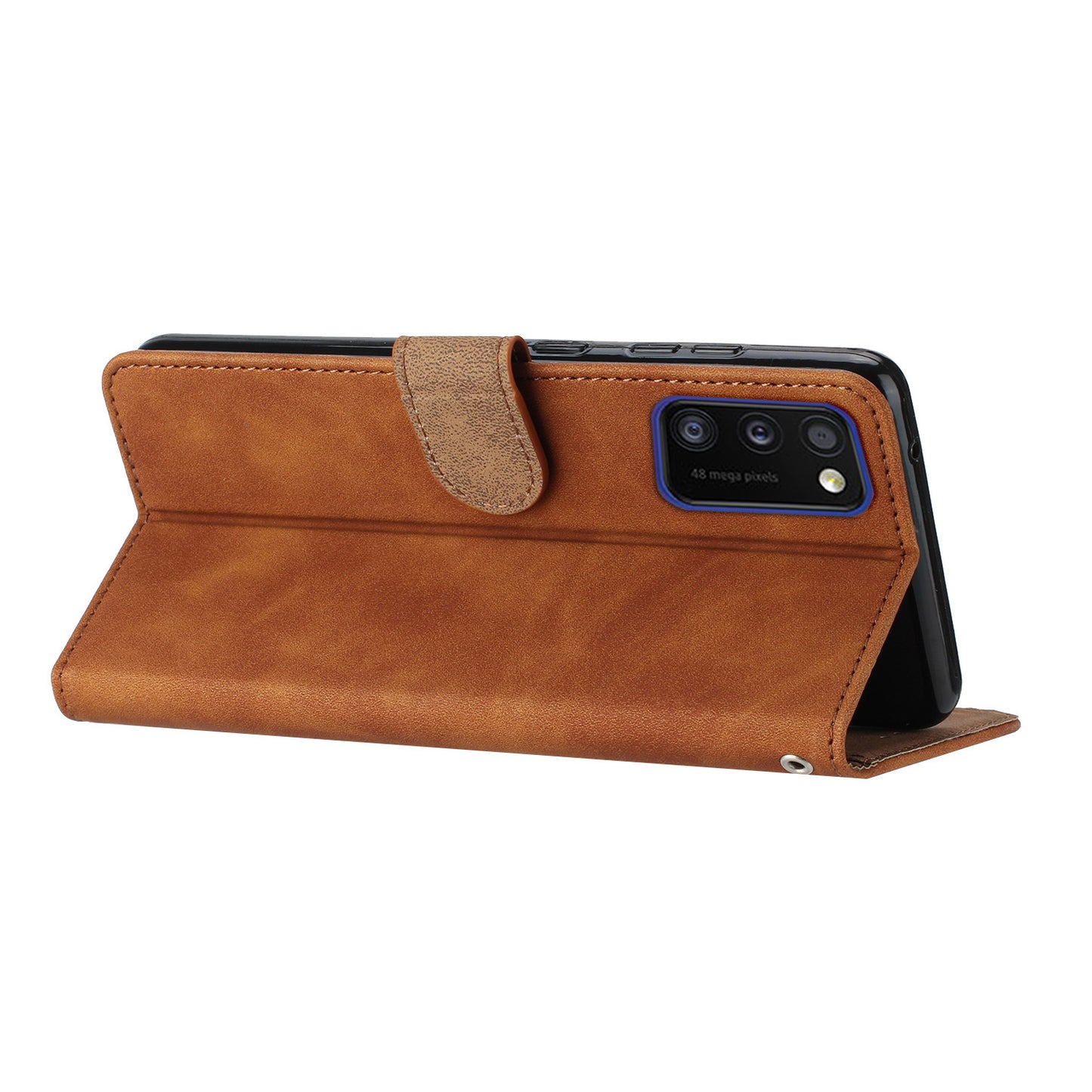 Leather Case for Samsung Galaxy A41 (Global Version) Butterfly Imprinted Phone Cover with Stand Wallet