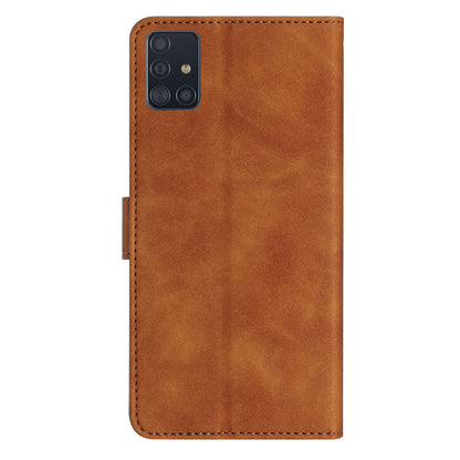 Leather Phone Case for Samsung Galaxy A71 4G SM-A715 Butterfly Imprinted Stand Wallet Cover