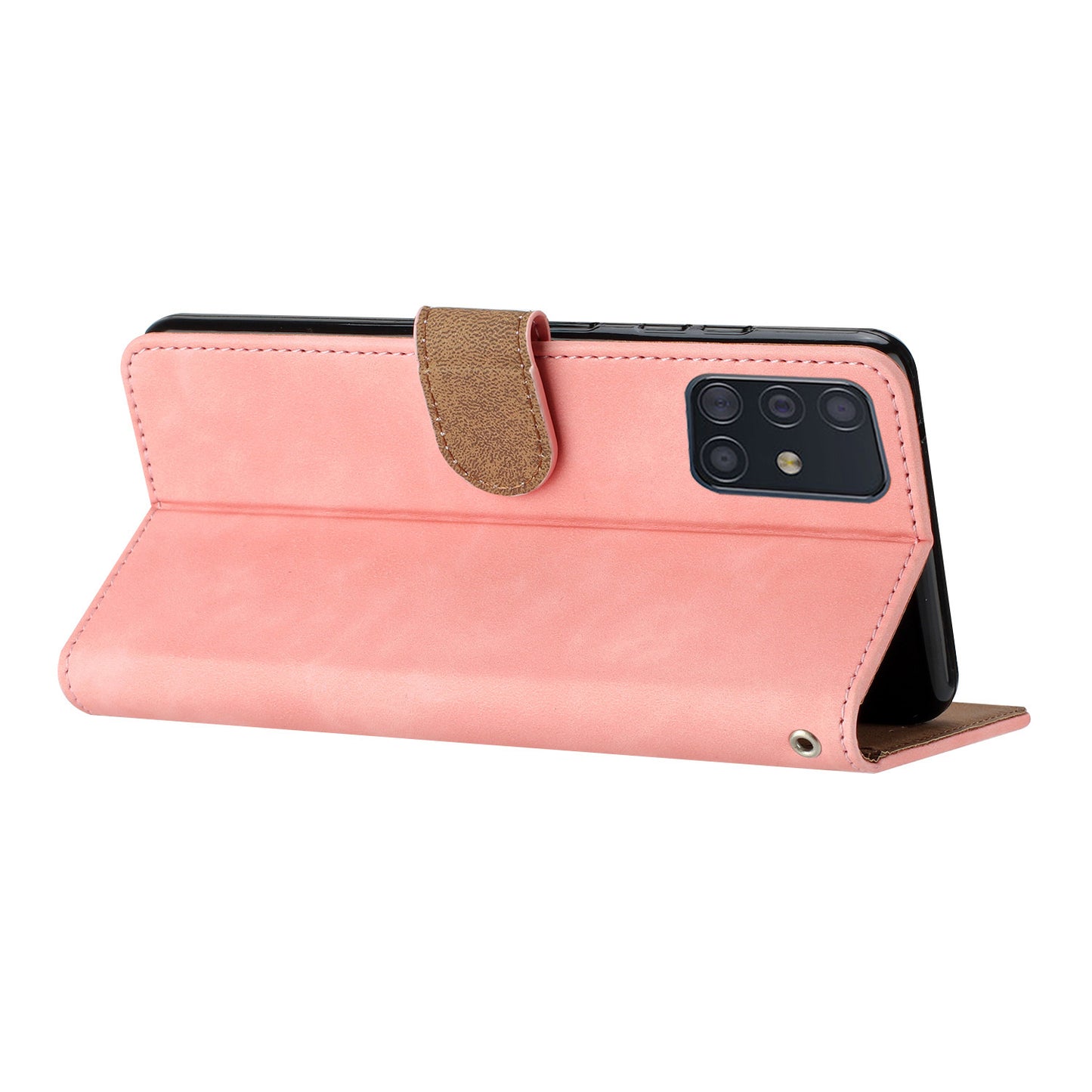 Leather Phone Case for Samsung Galaxy A71 4G SM-A715 Butterfly Imprinted Stand Wallet Cover