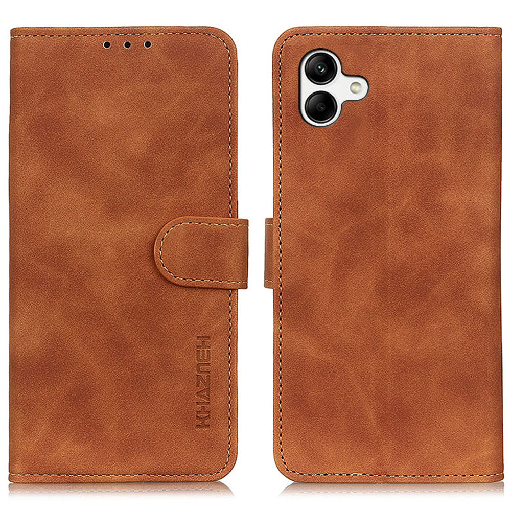 KHAZNEH For Samsung Galaxy F14 5G PU Leather Phone Stand Case Wallet Retro Smartphone Cover