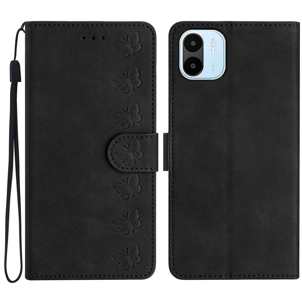 For Xiaomi Redmi A1 4G / A2 4G Phone Case  Imprinted Butterfly PU Leather Wallet Stand Phone Stand Cover
