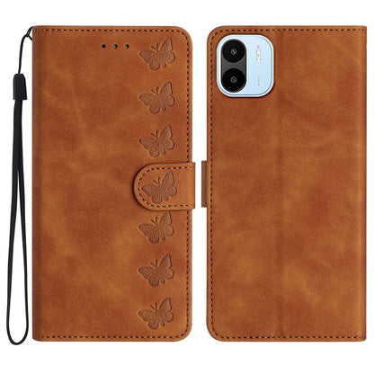 For Xiaomi Redmi A1 4G / A2 4G Phone Case  Imprinted Butterfly PU Leather Wallet Stand Phone Stand Cover