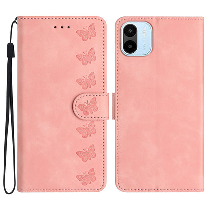 For Xiaomi Redmi A1 4G / A2 4G Phone Case  Imprinted Butterfly PU Leather Wallet Stand Phone Stand Cover