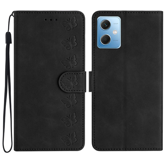 For Xiaomi Poco X5 5G / Redmi Note 12 5G (China) / (India) / (Global) Phone Case Leather Wallet Imprinted Butterfly Stand Cover