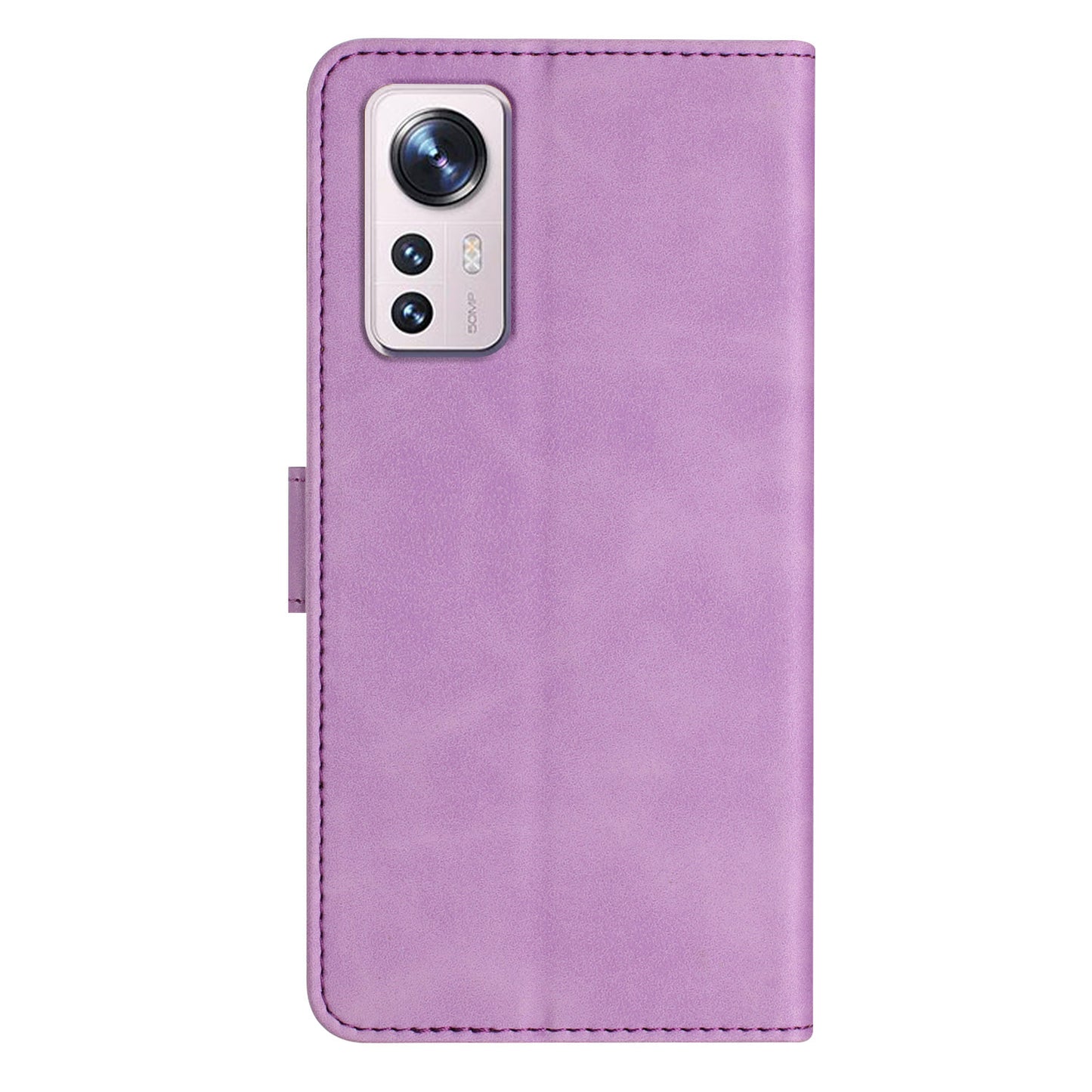 Phone Cover for Xiaomi 12 Lite 5G Imprinted Butterfly Phone Case Leather Wallet Flip Stand Phone Shell