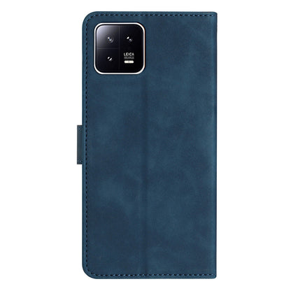 For Xiaomi 13 Anti-Dust Phone Case Leather Wallet Slim-Fit Imprinted Butterfly Stand Phone Cover