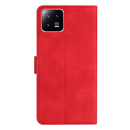 For Xiaomi 13 Anti-Dust Phone Case Leather Wallet Slim-Fit Imprinted Butterfly Stand Phone Cover