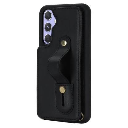 For Samsung Galaxy A14 4G / 5G Wristband Kickstand Card Holder Case PU Leather + TPU Shockproof Anti-Slip  Phone Cover