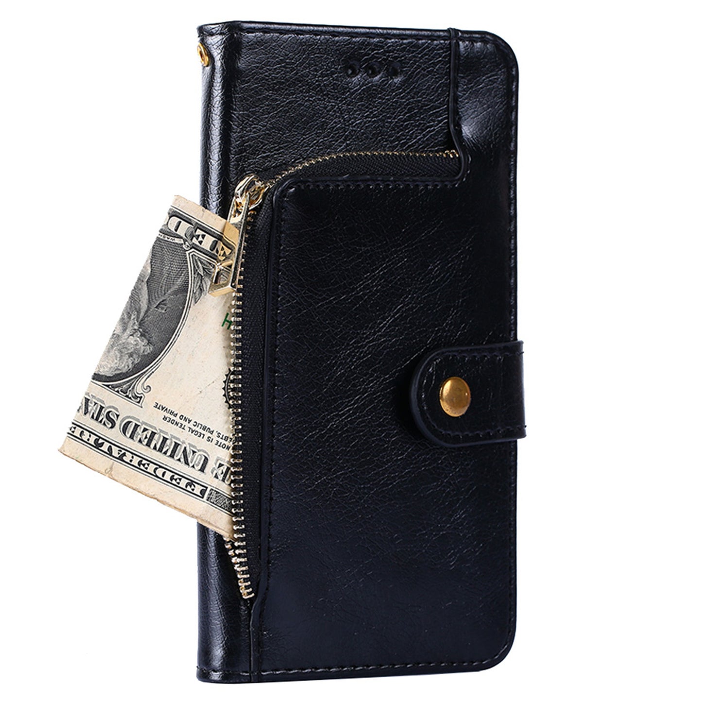 For Xiaomi Redmi Note 12 4G Zipper Pocket Leather Phone Case Wallet Stand Drop-proof Cover with Strap