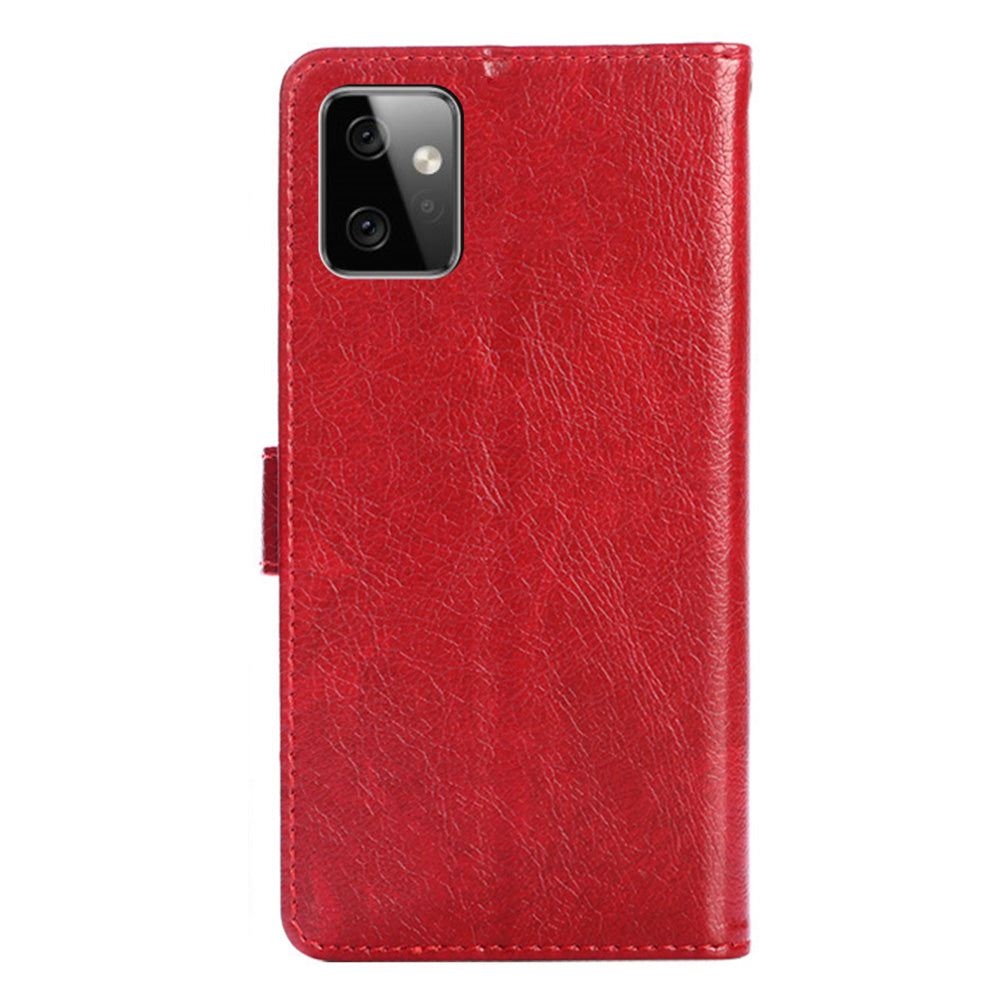 Wallet Case for Motorola Moto G Power 5G Zipper Pocket PU Leather Phone Cover Stand Shell with Strap