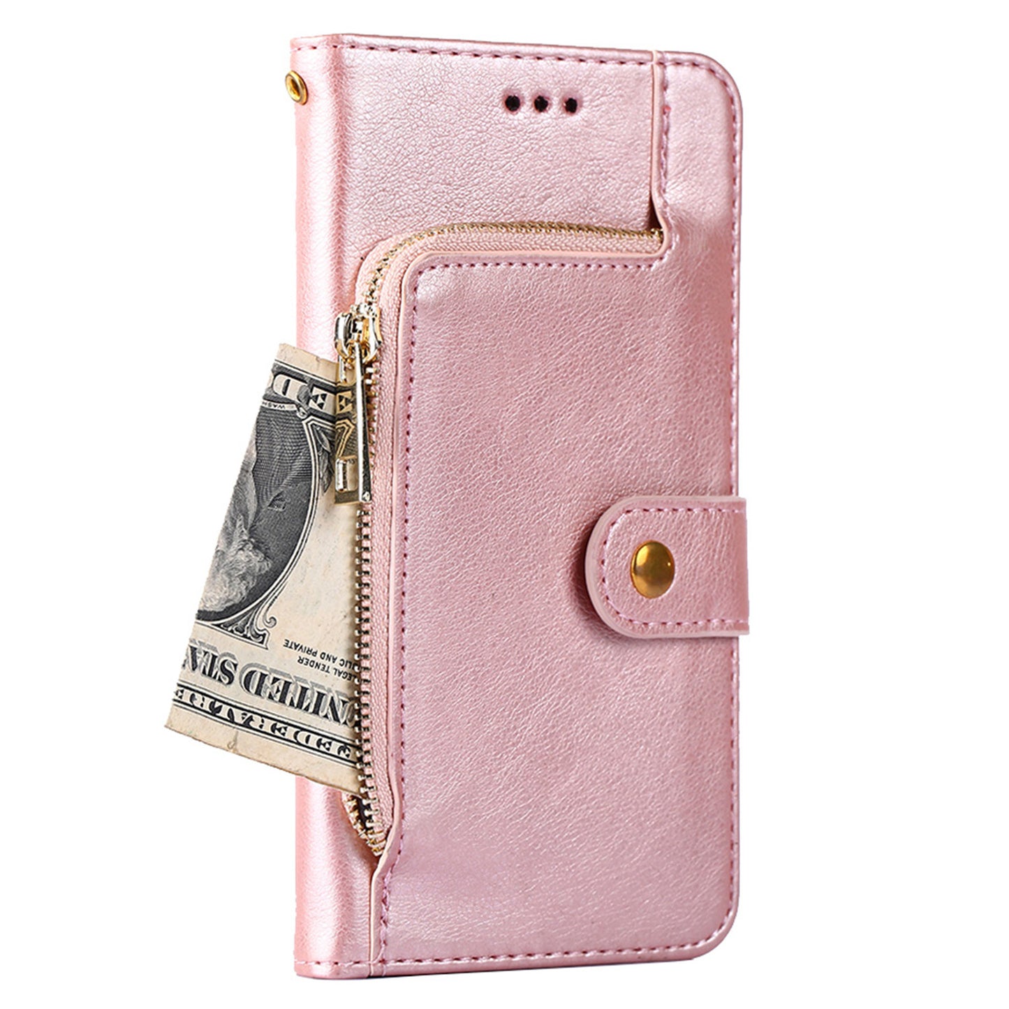Phone Case for Realme GT Neo 5 5G / GT3 5G / Neo 5 240W 5G Zipper Pocket PU Leather Wallet Stand Cover