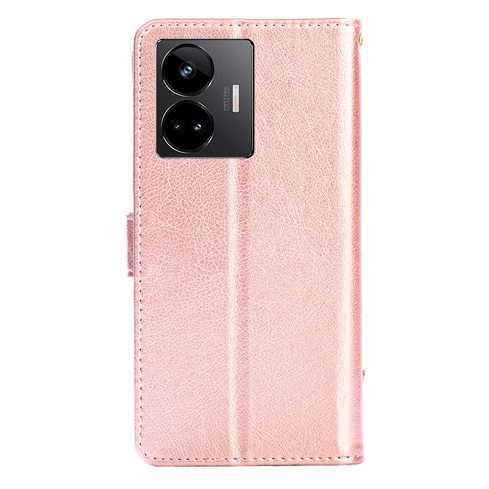 Phone Case for Realme GT Neo 5 5G / GT3 5G / Neo 5 240W 5G Zipper Pocket PU Leather Wallet Stand Cover