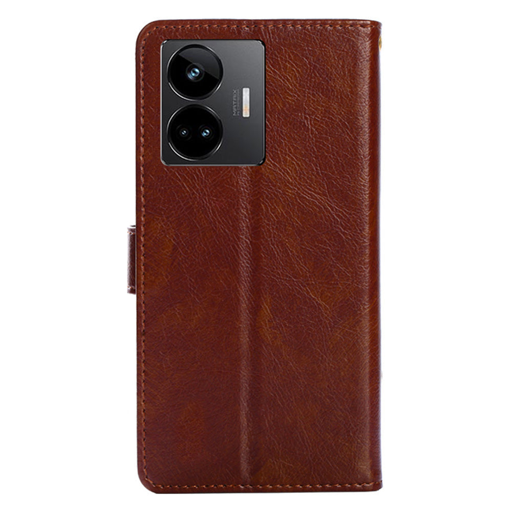 Phone Case for Realme GT Neo 5 5G / GT3 5G / Neo 5 240W 5G Zipper Pocket PU Leather Wallet Stand Cover