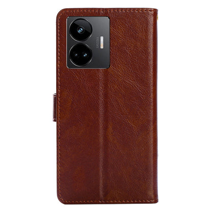 Phone Case for Realme GT Neo 5 5G / GT3 5G / Neo 5 240W 5G Zipper Pocket PU Leather Wallet Stand Cover