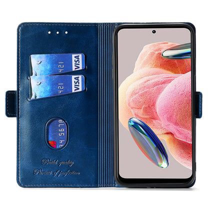 For Xiaomi Redmi Note 12 4G PU Leather Shell Contrast Color Wallet Stand Case Dual Magnetic Clasp Cover