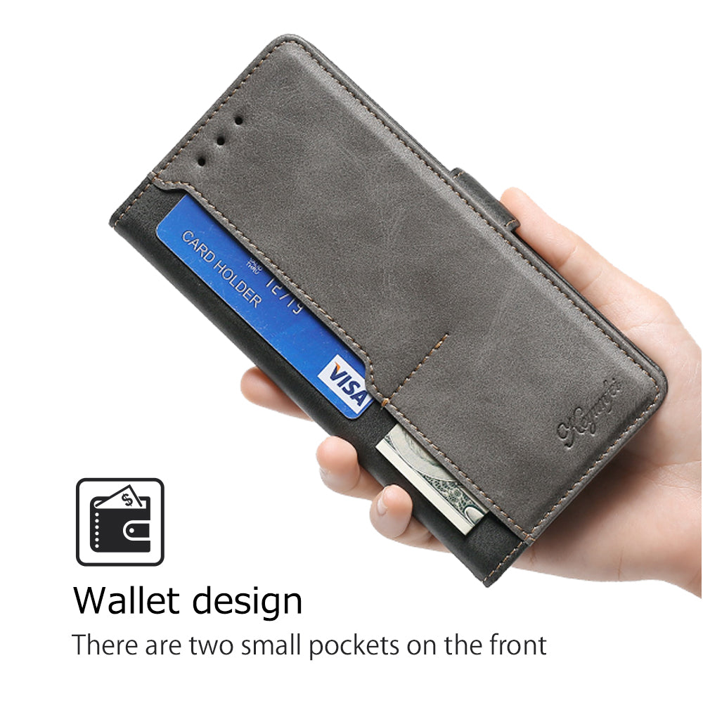 For Xiaomi Redmi Note 12 4G PU Leather Shell Contrast Color Wallet Stand Case Dual Magnetic Clasp Cover