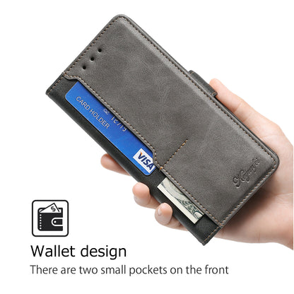 For Xiaomi Redmi Note 12 4G PU Leather Shell Contrast Color Wallet Stand Case Dual Magnetic Clasp Cover