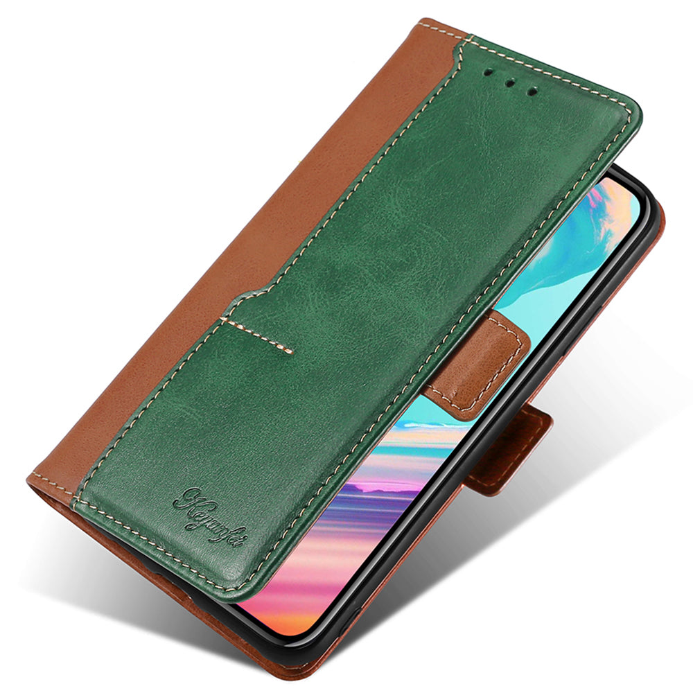 For Xiaomi Redmi Note 12 4G PU Leather Shell Contrast Color Wallet Stand Case Dual Magnetic Clasp Cover