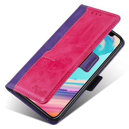 For Xiaomi Redmi Note 12 4G PU Leather Shell Contrast Color Wallet Stand Case Dual Magnetic Clasp Cover