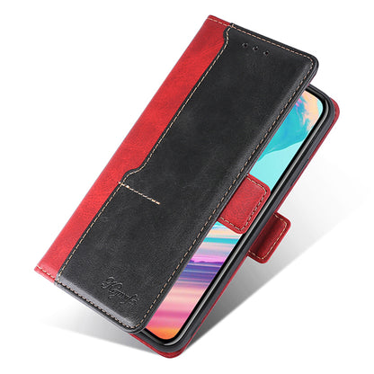 For Xiaomi Redmi Note 12 4G PU Leather Shell Contrast Color Wallet Stand Case Dual Magnetic Clasp Cover