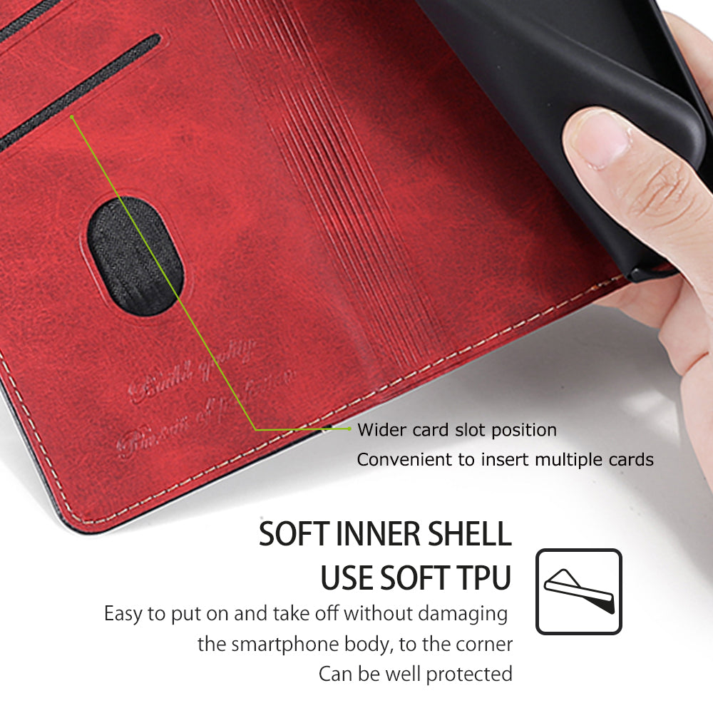 For Xiaomi Redmi Note 12 4G PU Leather Shell Contrast Color Wallet Stand Case Dual Magnetic Clasp Cover