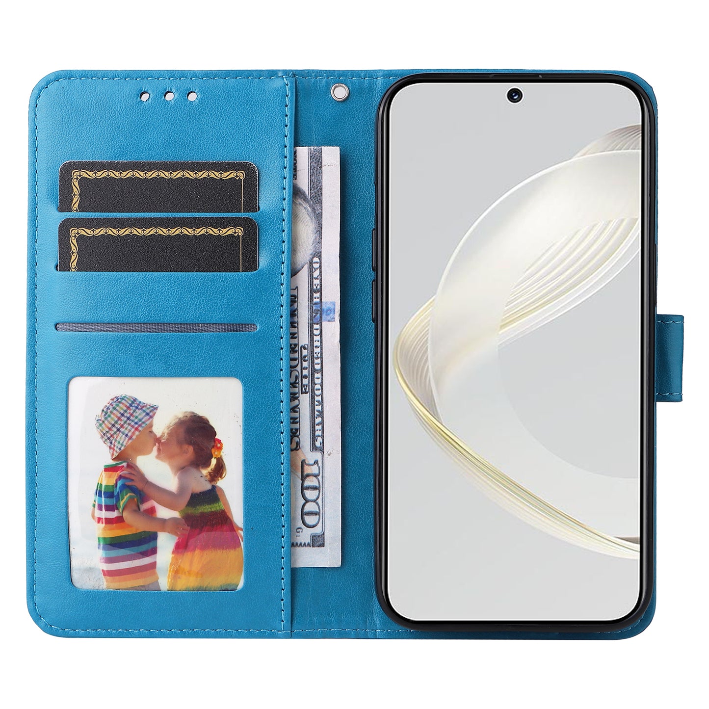 For Huawei nova 11 Wallet Flip Protective Cover PU Leather Sunflower Imprinted Stand Phone Case