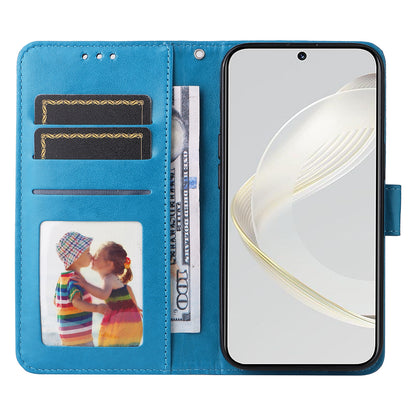 For Huawei nova 11 Wallet Flip Protective Cover PU Leather Sunflower Imprinted Stand Phone Case