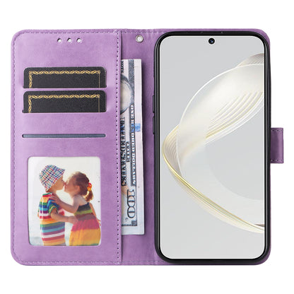 For Huawei nova 11 Wallet Flip Protective Cover PU Leather Sunflower Imprinted Stand Phone Case