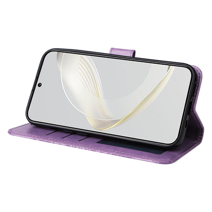 For Huawei nova 11 Wallet Flip Protective Cover PU Leather Sunflower Imprinted Stand Phone Case