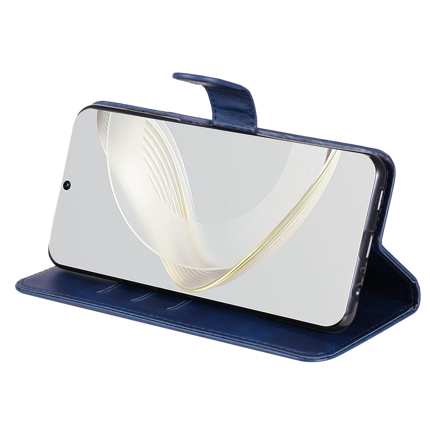 Leather Phone Case for Huawei nova 11 Pro / nova 11 Ultra , Calf Texture Zipper Pocket Stand Wallet Phone Cover