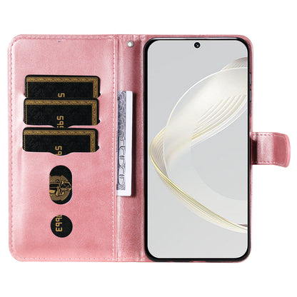 Leather Phone Case for Huawei nova 11 Pro / nova 11 Ultra , Calf Texture Zipper Pocket Stand Wallet Phone Cover