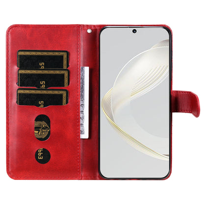 Leather Phone Case for Huawei nova 11 Pro / nova 11 Ultra , Calf Texture Zipper Pocket Stand Wallet Phone Cover